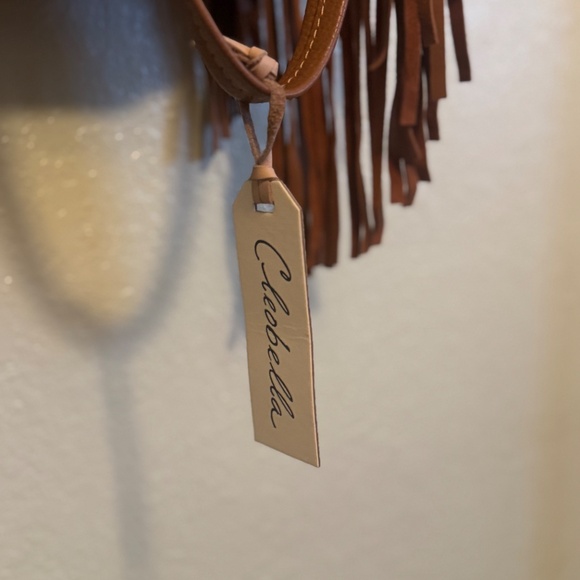 NEW! Cleobella Fringe Leather Tote Bag - Picture 3 of 12